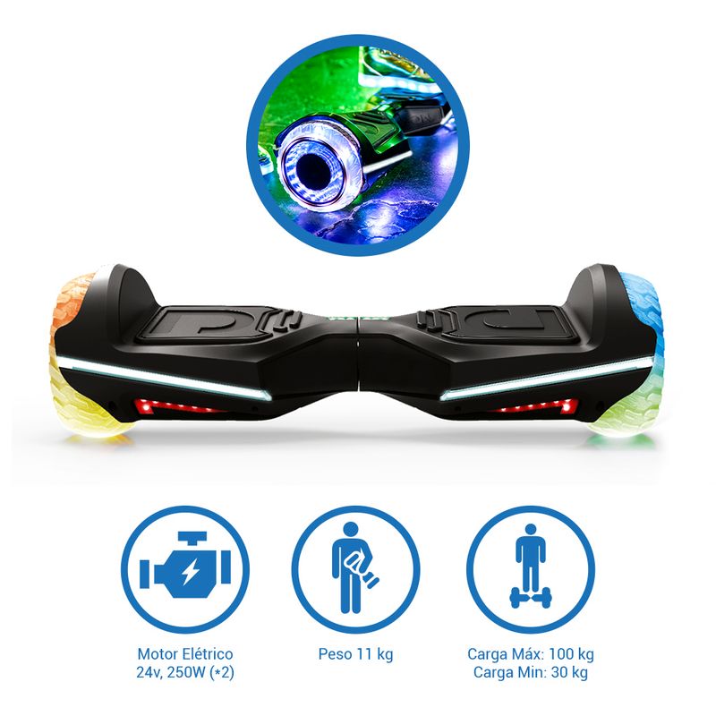 Diciclo-Eletrico---Hoverboard---Drop--Raveboard---Dbs---Preto-6