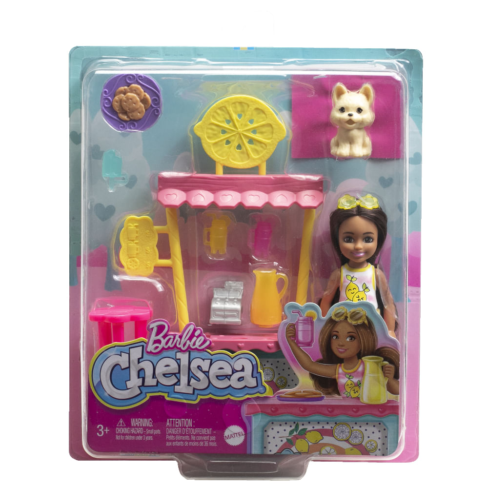 Confira Boneca com Acessórios Barbie Chelsea Barraca de