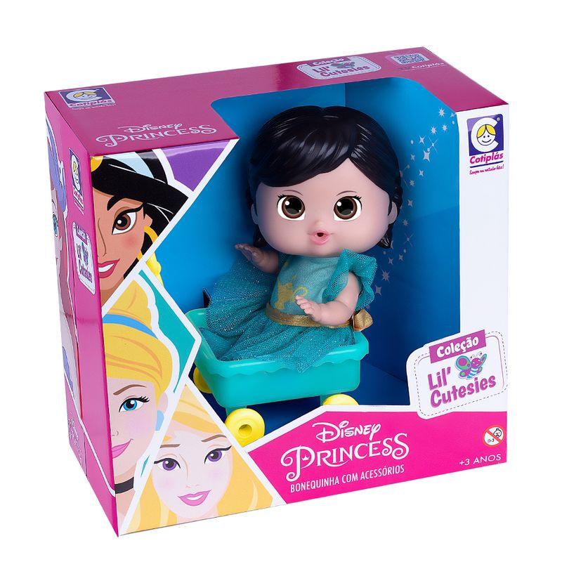 Mini-Boneca---18Cm---Disney---Jasmine-no-Carrinho---Cotiplas-2