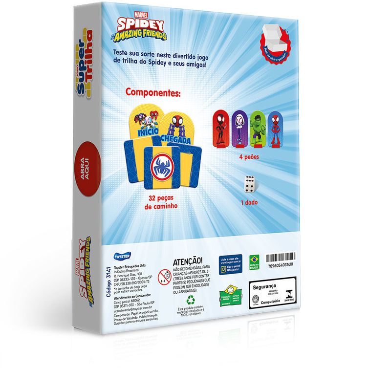 Jogo Educativo - Super Trilha - Disney Junior - Spidey - Toyster