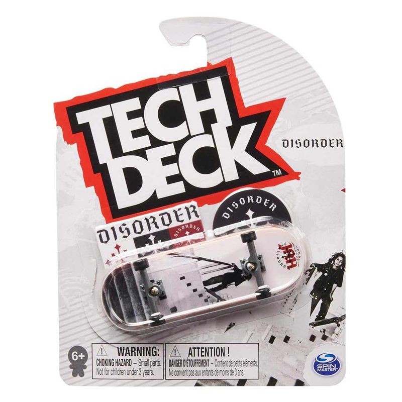 Skate de dedo Tech Deck Disorder 96mm Branco Preto