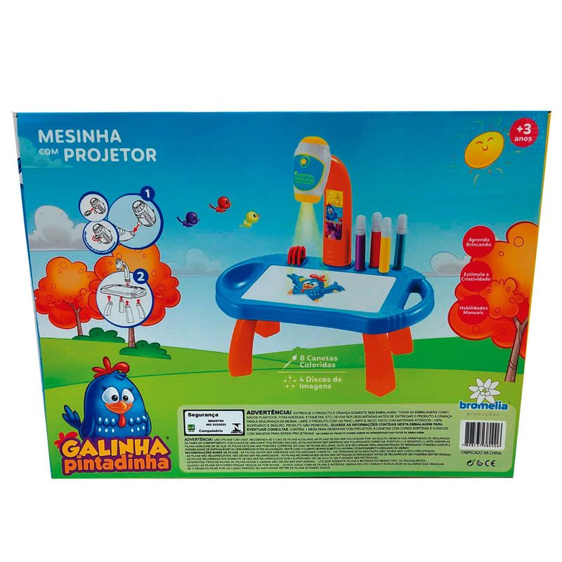 Projetor para Desenho Infantil Mesa Pintura Projeção Magica Brinquedos  Aprendizagem Galinha