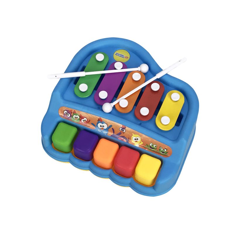 Xilofone E Piano De Brinquedo Infantil Criança Com Partitura Cor