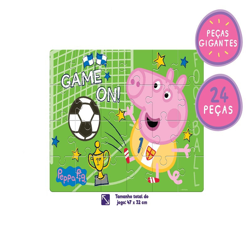 Quebra-Cabeca-Gigante---Peppa-Pig---24-Pecas---George-Jogando-Futebol---Mimo-2