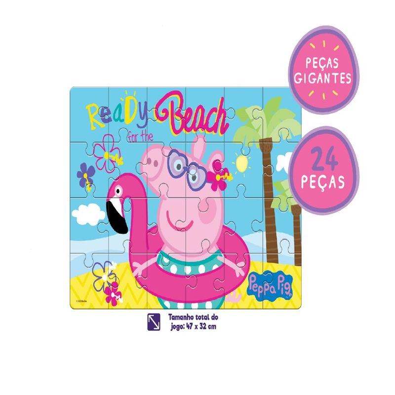 Quebra-Cabeca---Peppa-na-Praia---Gigante---24-pecas---Peppa-Pig---Mimo-1