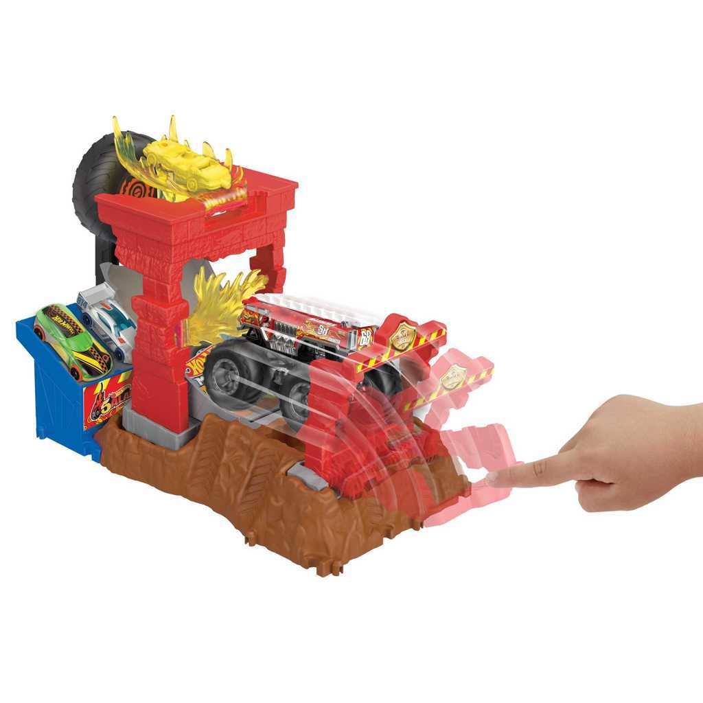 Conjunto de Pista Hot Wheels - Monster Trucks - Desafio do Giro