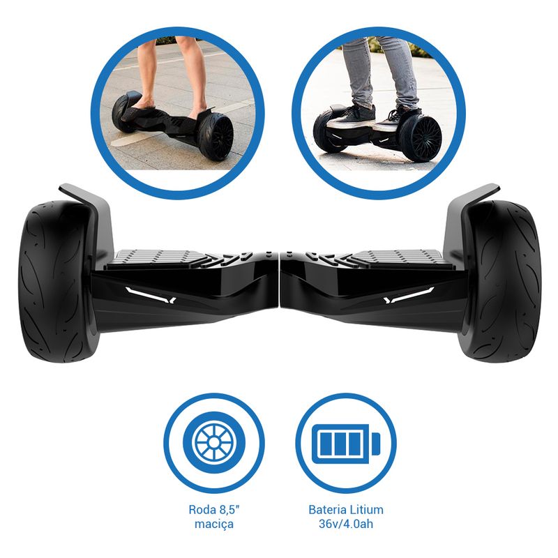 Diciclo-Eletrico---Hoverboard----Pro-85---Drop---Preto---Dbs--8