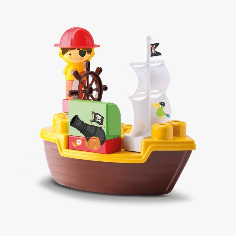 Conjunto-De-Blocos-De-Montar---Samba-Toys---Tchuco-Bloks---Navio-Pirata---49-Pecas-0