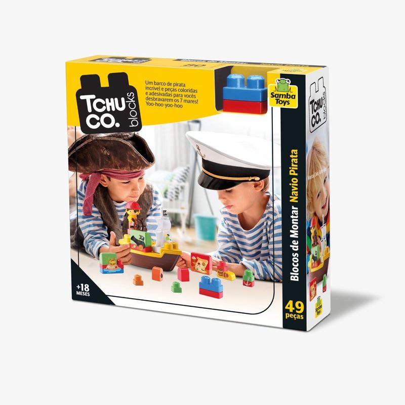 Conjunto-De-Blocos-De-Montar---Samba-Toys---Tchuco-Bloks---Navio-Pirata---49-Pecas-1