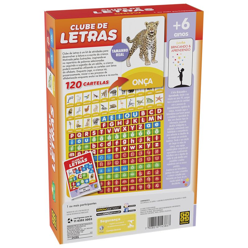 Jogo Educativo Bingo das Letras - Loja Grow