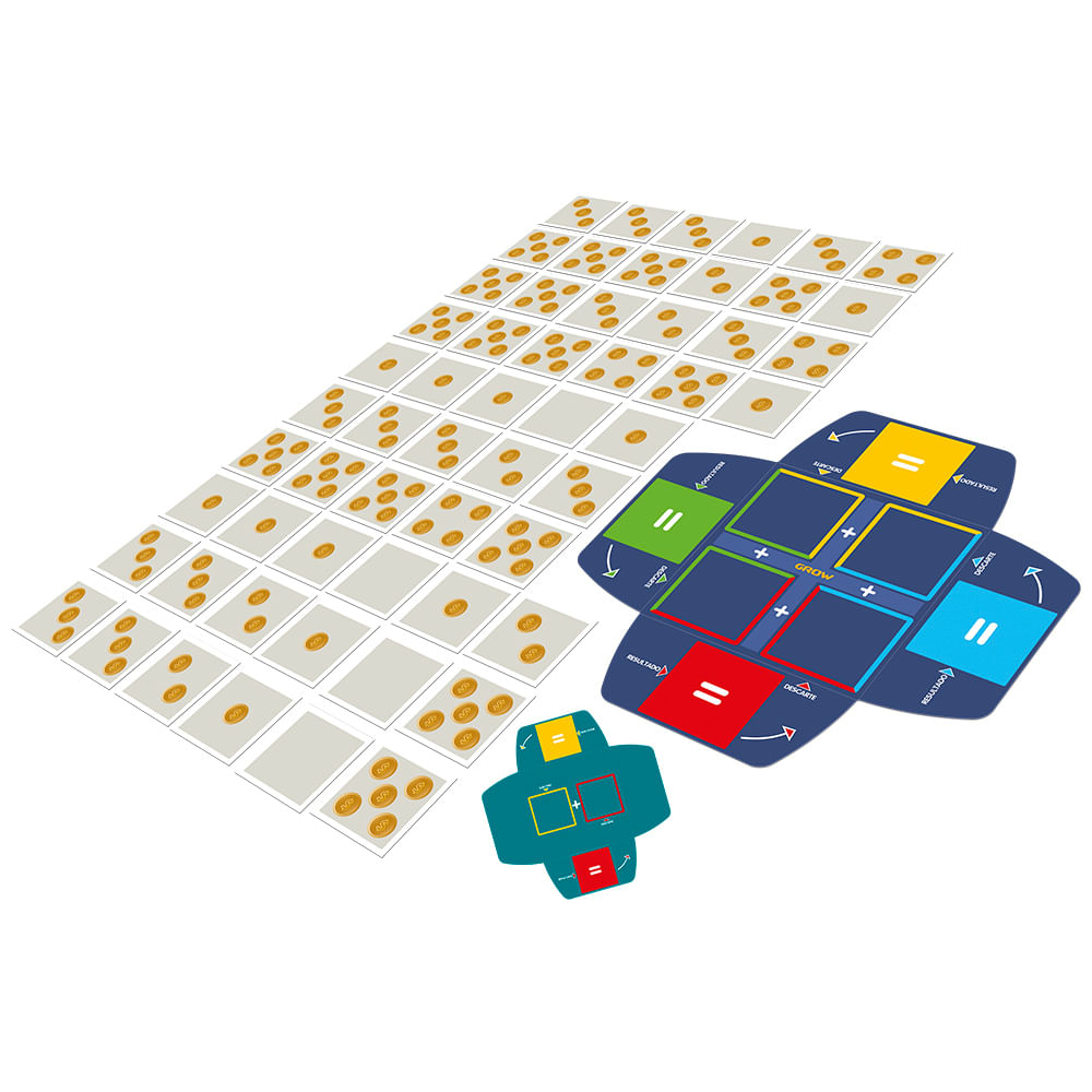 Jogo Plus Grow Somar Cartas Brinquedo Criança Adulto Números