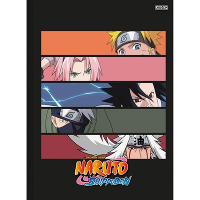 Caderno Naruto Shippuden Desenho e Cartografia Naruto Sasuke - Ri