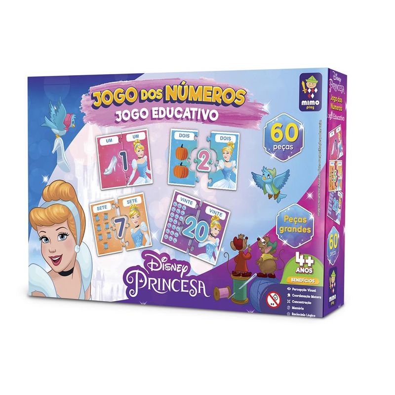 Jogo Educativo - Princesas Disney - Jogo dos Números - Mimo