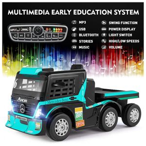 Caminhão Elétrico Infantil 1 Assento com Luz LED, Músicas, Bateria 12V,  OLAKIDS, Rosa - Ri Happy