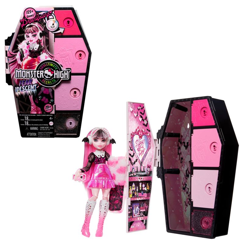 Boneca-Articulada-com-Acessorios---Monster-High---Draculaura---Skulltimate-Secrets---Mattel-0