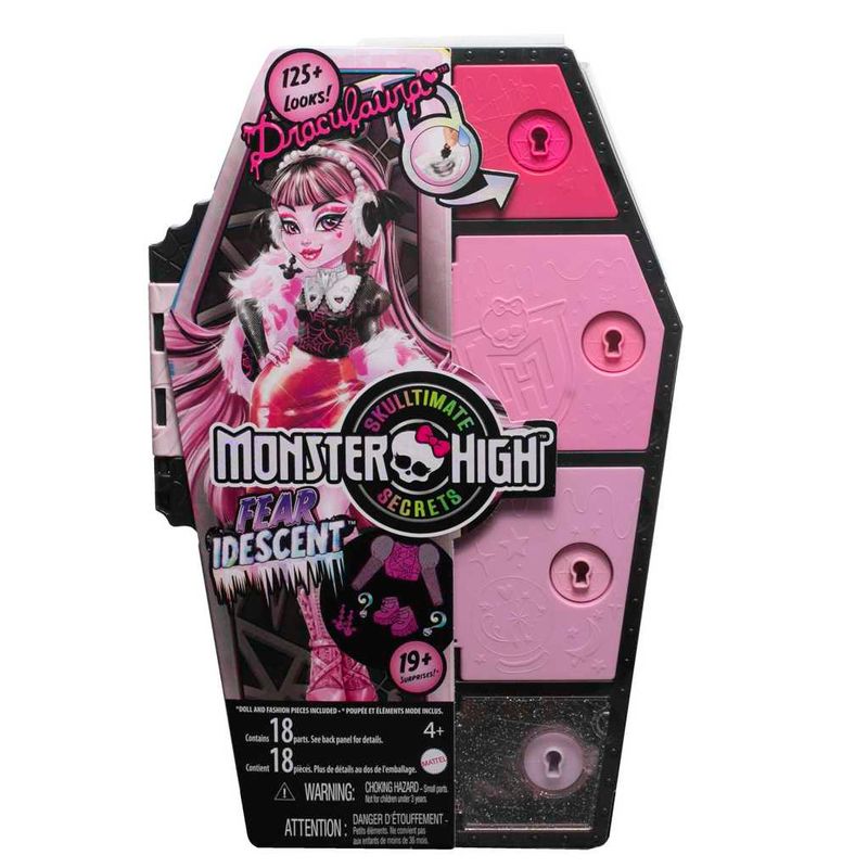 Boneca Articulada com Acessórios - Monster High - Skulltimates Secrets -  Draculaura - Mattel