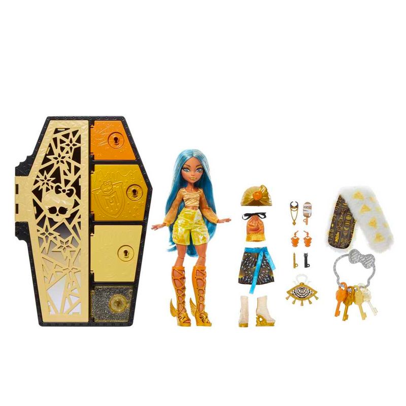 Boneca-Articulada-com-Acessorios---Monster-High---Cleo---Skulltimate-Secrets---Mattel-1