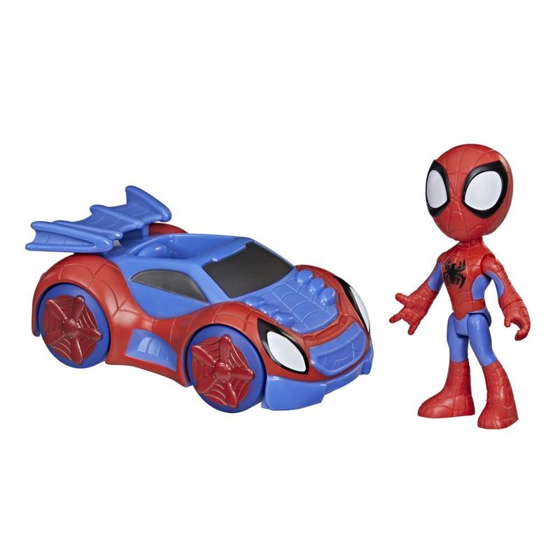 Mini-Boneco-e-Veiculo---Marvel---Spidey-e-Seus-Amigos---Spidey-e-Carro-Aranha---Hasbro-1