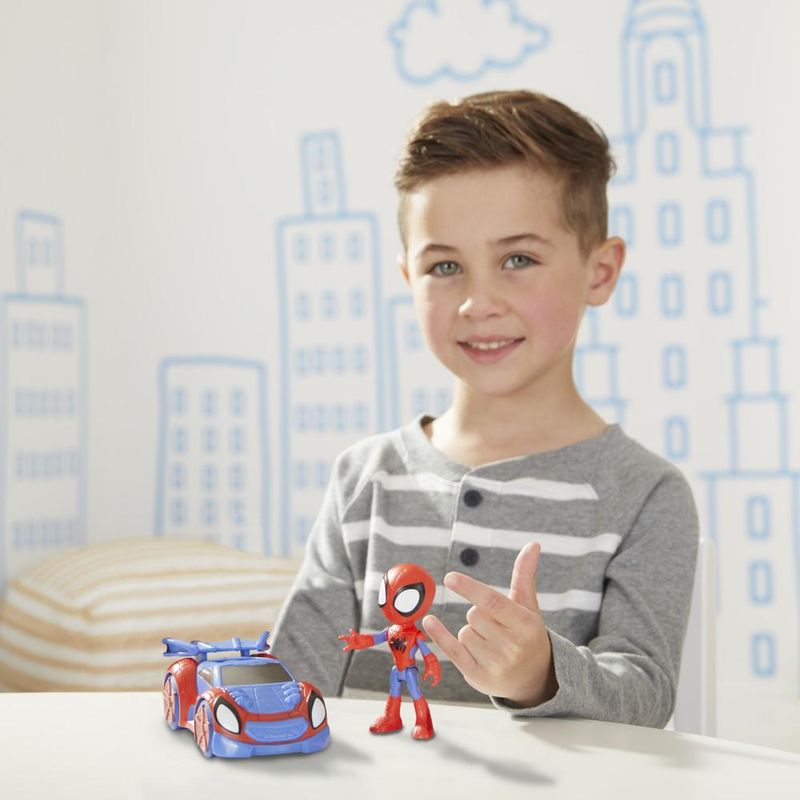 Mini-Boneco-e-Veiculo---Marvel---Spidey-e-Seus-Amigos---Spidey-e-Carro-Aranha---Hasbro-5