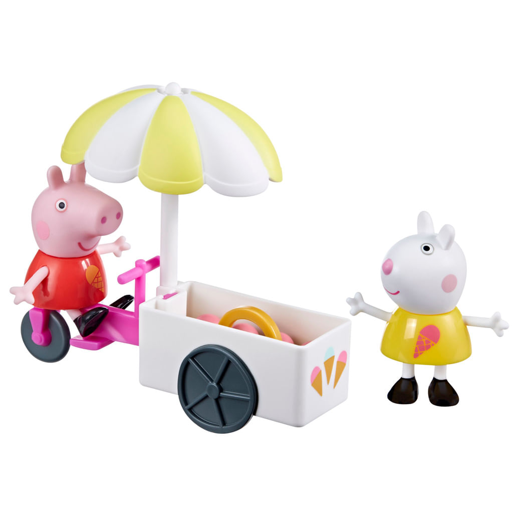 Conjunto de Figuras - Peppa Pig - Carrinho de Sorvete da Peppa