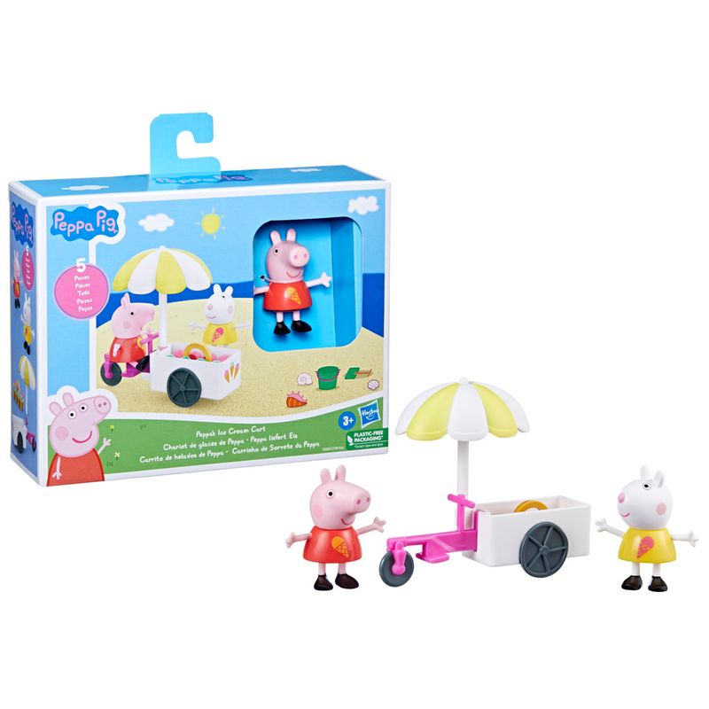 Conjunto de Figuras - Peppa Pig - Carrinho de Sorvete da Peppa