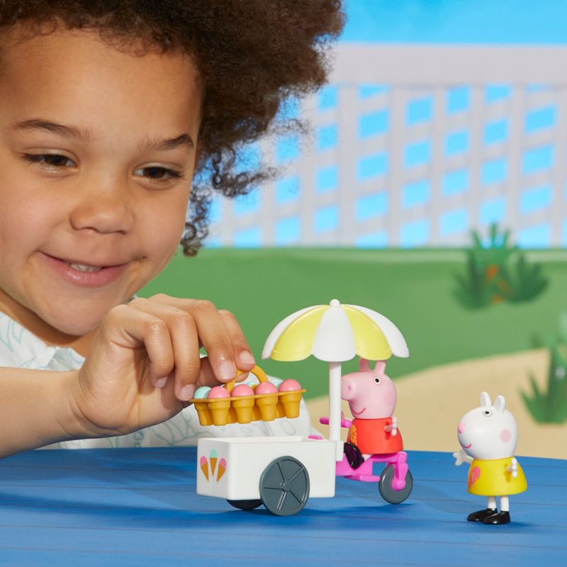 Conjunto de Figuras - Peppa Pig - Carrinho de Sorvete da Peppa