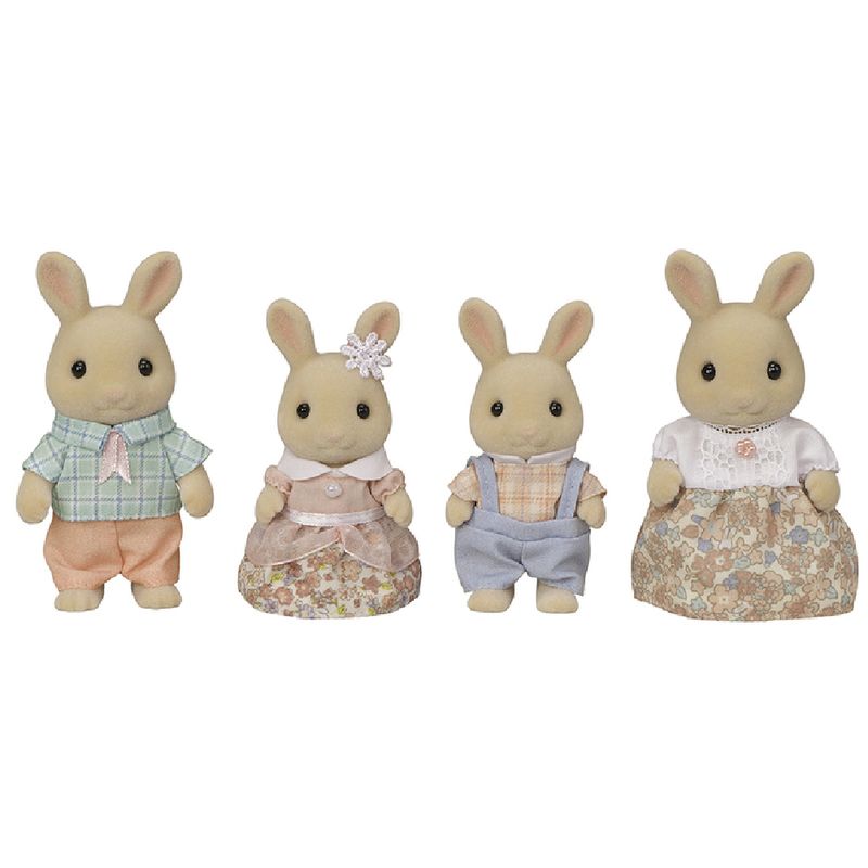 Sylvanian-Families---Conjunto-De-Figuras-E-Acessorios---Familia-Coelho-de-Leite---Epoch-0