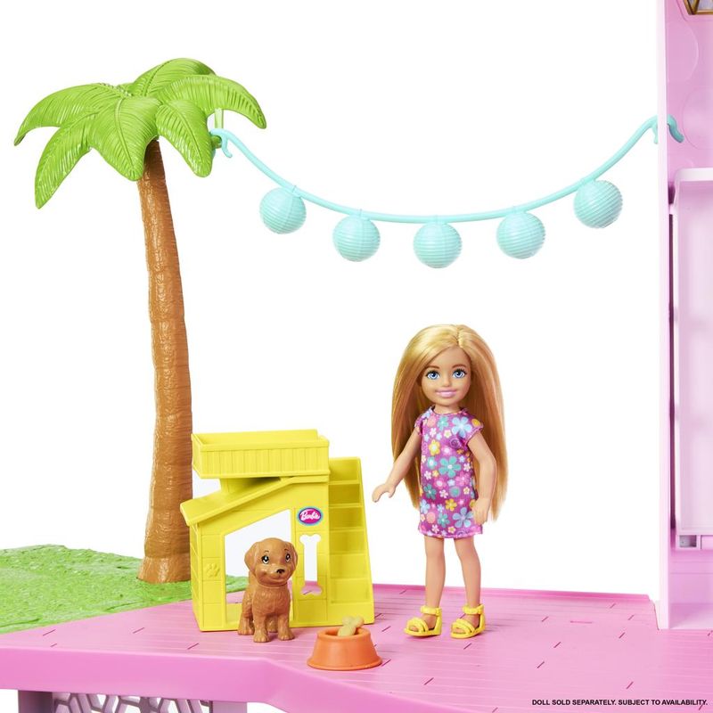 Barbie Casa de Bonecas com 75 Acessórios 3 Andares Piscina e