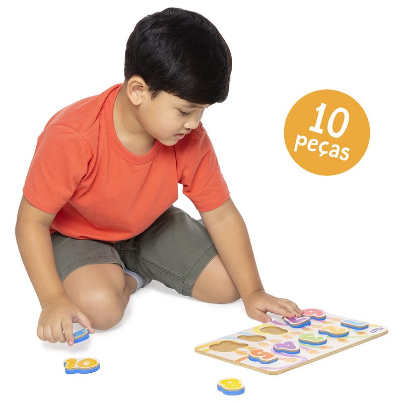 Jogo de Encaixe - Trenzinho de Números - Toyster - Brinquedo Educativo :)