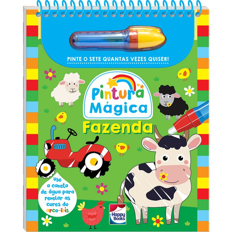 Livro-para-Colorir---Happy-Books---Pintura-Magica--Fazenda---Catavento-0