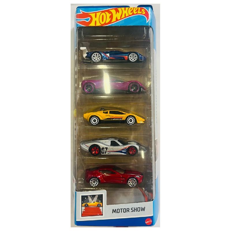 Carrinho Hot Wheels Pack Com 5 Original Mattel Motor Show