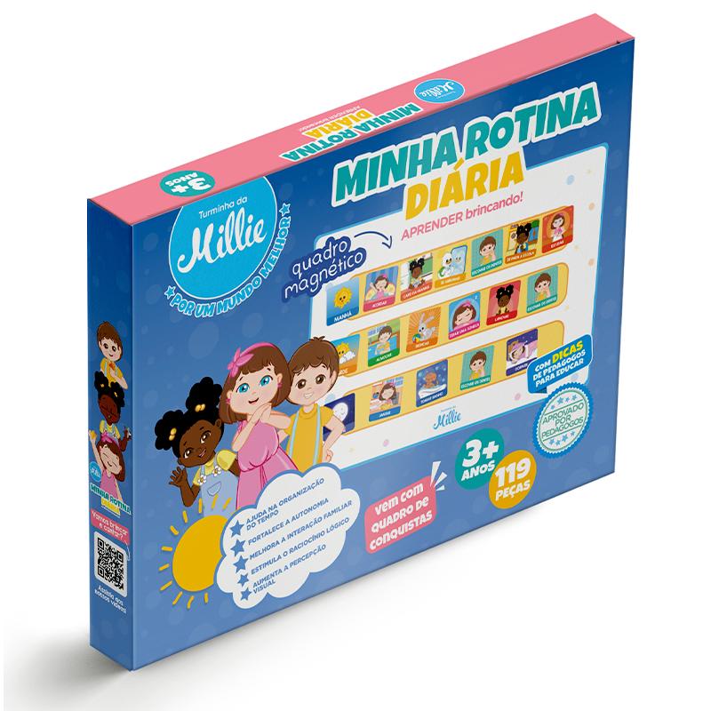 Jogo Infantil Educacional Minha Rotina 40 Peças Magnéticas