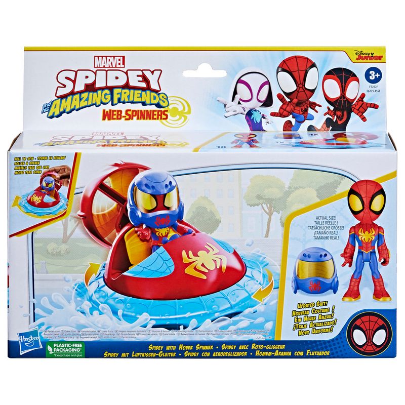 Conjunto-Carrinho-E-Figura-De-Acao---Marvel---Spidey-E-Seus-Amigos-Espetaculares---Aranha---Mattel-1