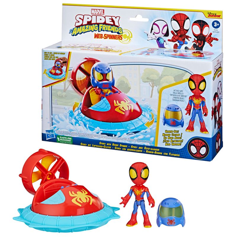 Conjunto-Carrinho-E-Figura-De-Acao---Marvel---Spidey-E-Seus-Amigos-Espetaculares---Aranha---Mattel-2