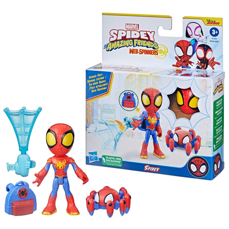 Conjunto-Figura-De-Acao-E-Acessorios---Marvel---Spidey-E-Seus-Amigos-Espetaculares---Spidey---Mattel-2