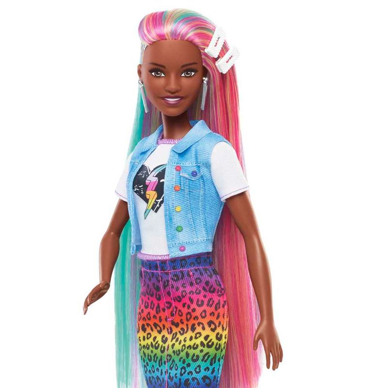 Boneca---Barbie---Penteado-Arco-Iris---Animal-Print-Castanha---Mattel-0