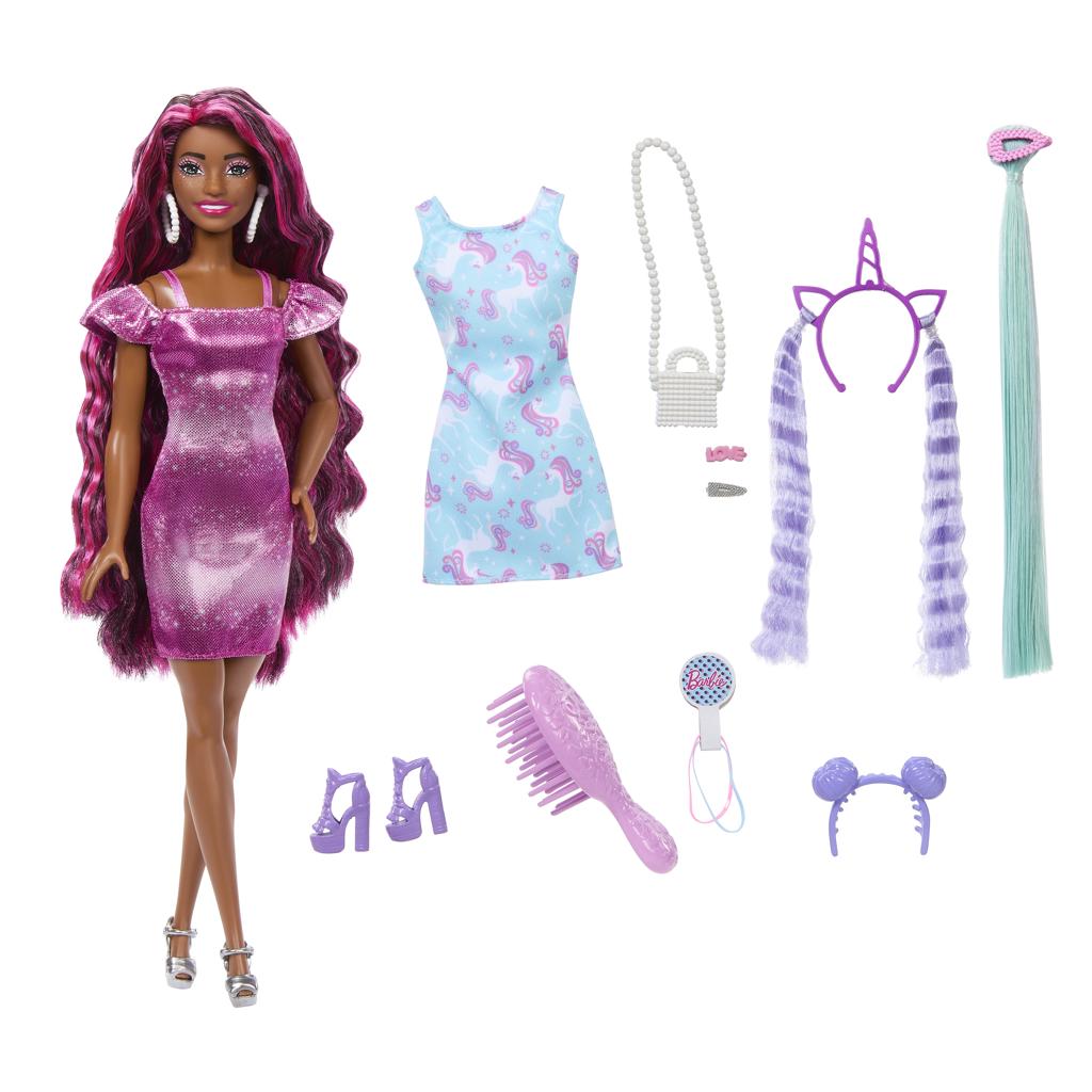 Roupas de boneca roxa da moda para barbie, vestido de boneca