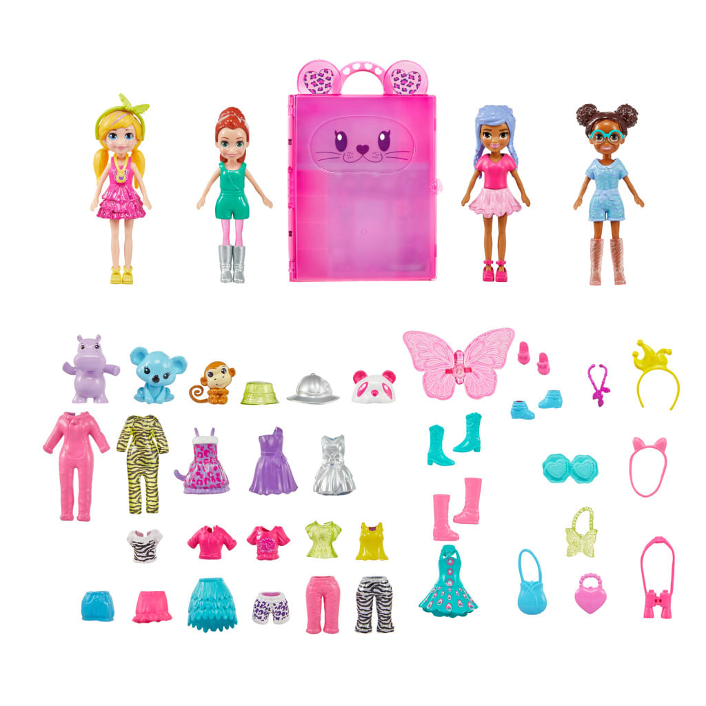 Boneca Polly Pocket Conjunto Super Armário De Animais HKW11 - Star Brink  Brinquedos