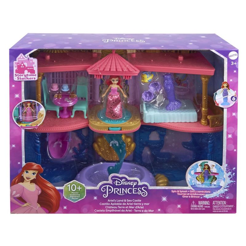 Conjunto-Boneca-E-Acessorios---Disney---Castelo-Empilhavel-Da-Ariel-Terra-E-Do-Mar---Mattel-1