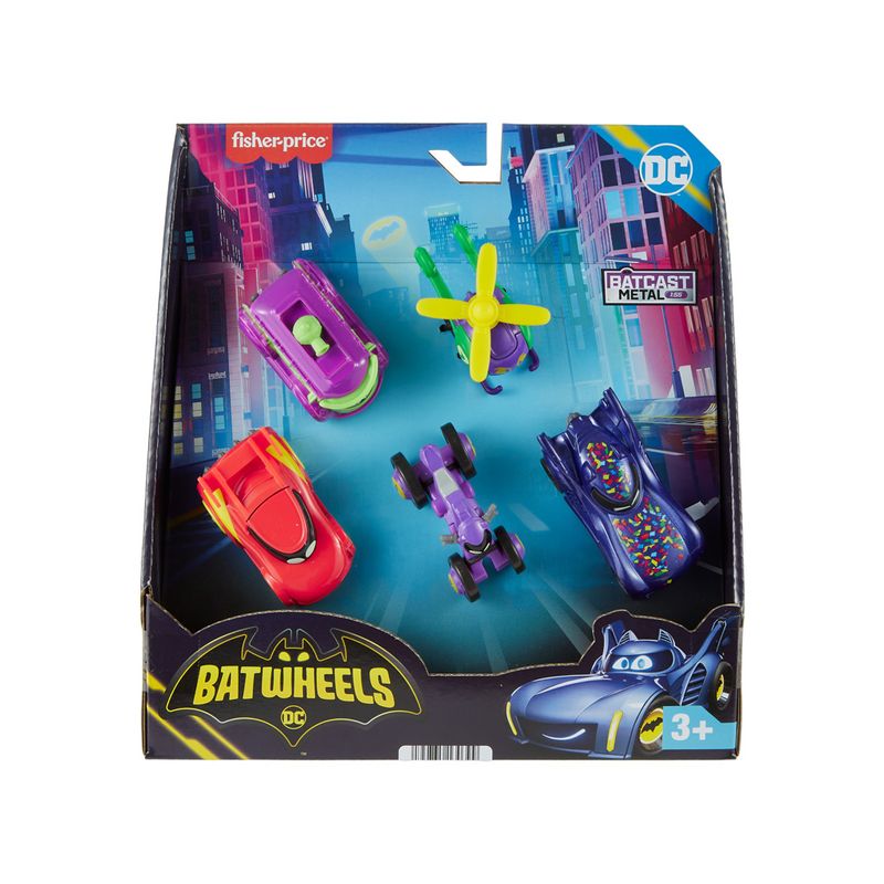 Conjunto-de-Carrinhos---Fisher-Price---DC-Comics---Batwheels-1