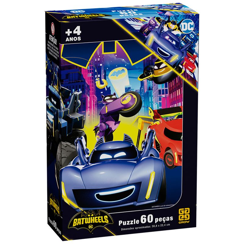 Quebra-Cabeca---DC-Comics---Batwheels---60-Pecas---Grow-0