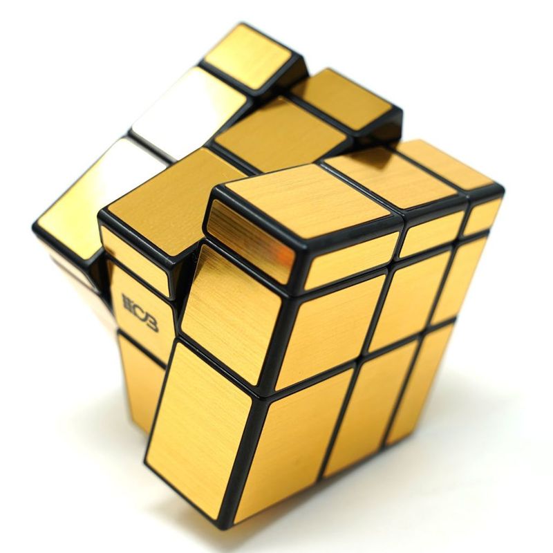 Cubo Mágico Profissional 3x3x3 Blocks Dourado Cuber Pro na Tyzu Toys