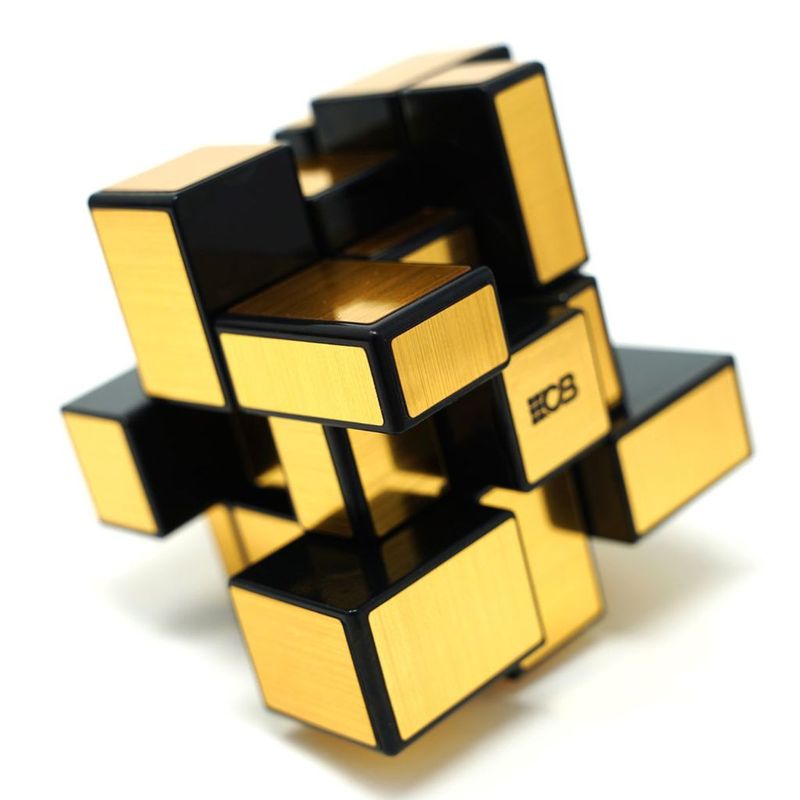 Cubo Mágico Profissional 3x3x3 Blocks Dourado Cuber Pro na Tyzu Toys