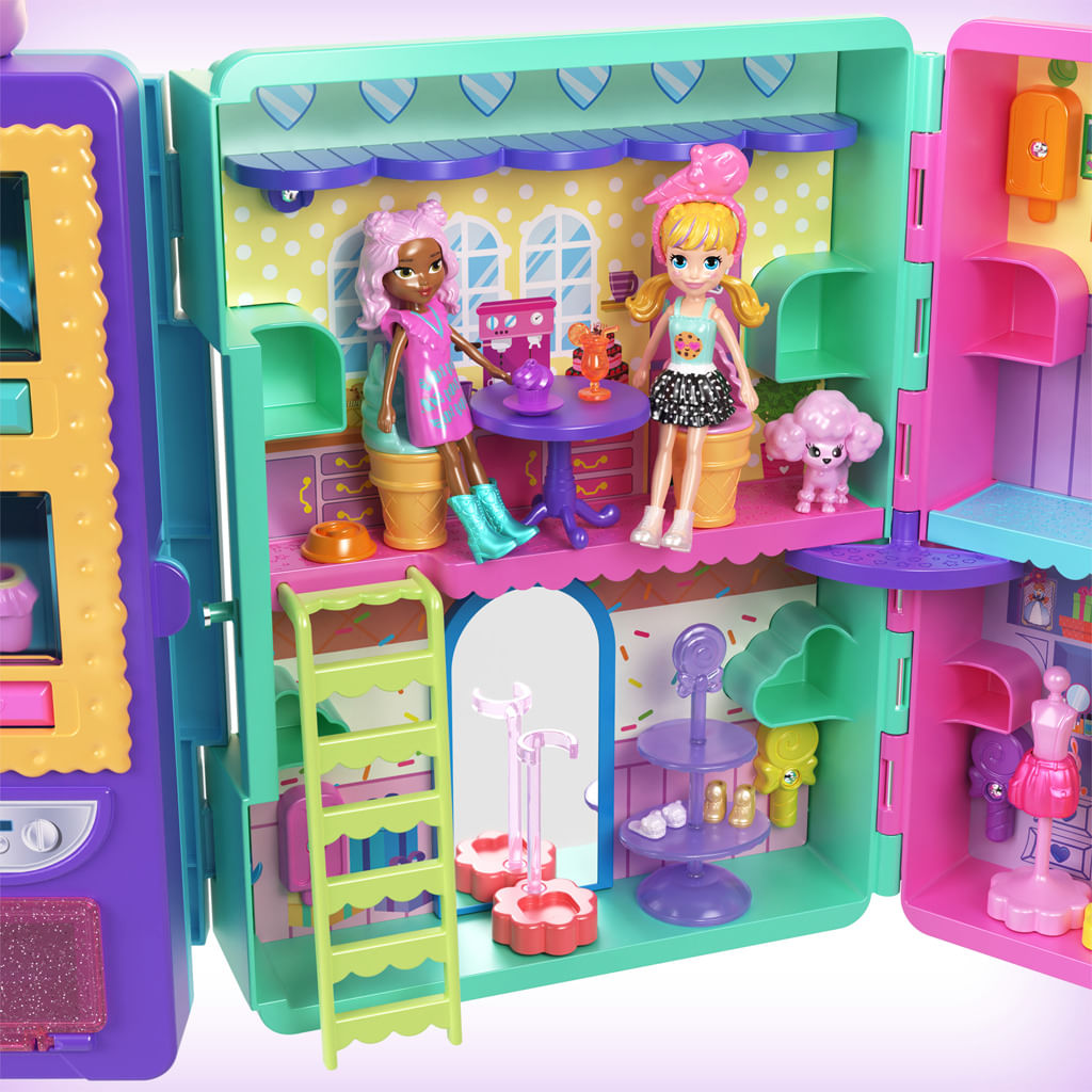Confira Playset Polly Pocket Doce Serviço Da Moda Mattel