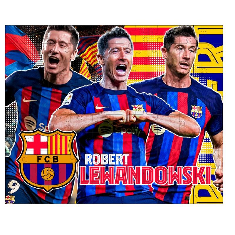 Quebra-Cabeca---FCB---100-Pecas---Barca---Robert-Lewandowski---Mimo-2