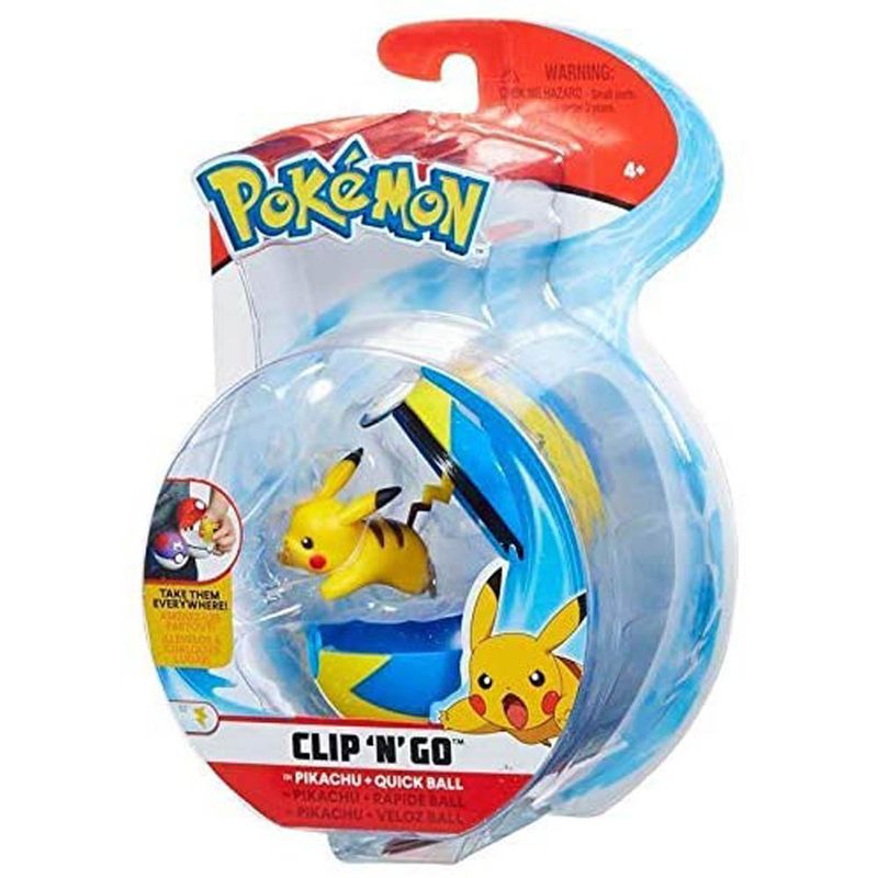 Brinquedo Pokébola Com 1 Pokémon Clip N Go Para Capturar E