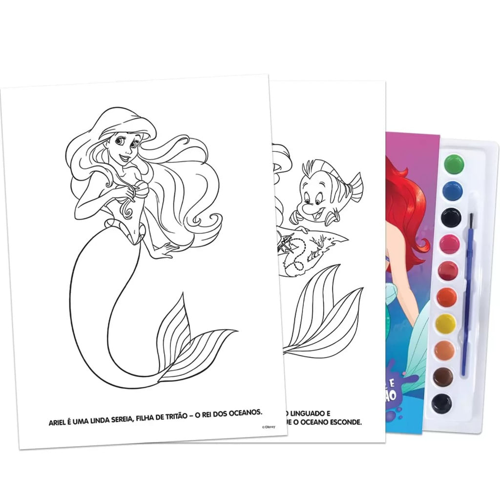 Princesas Livro para Pintar com Aquarela