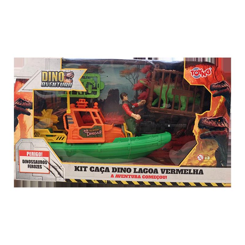 Conjunto-Mini-Boneco-e-Barco---Dino-Aventura---Caca-Dino-Lagoa-Vermelha---Toyng-1