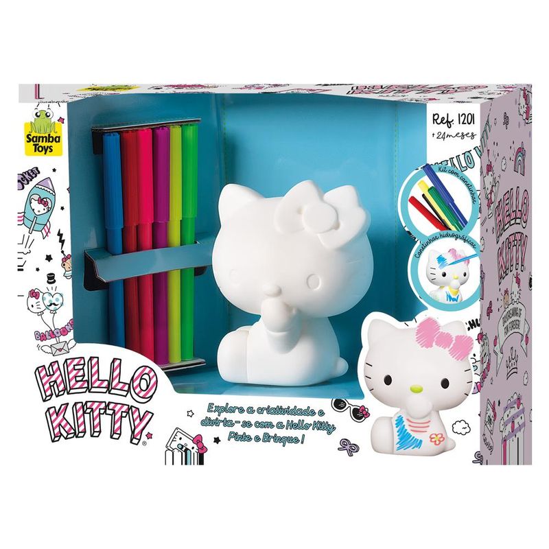 Kit-Pintura---Hello-kitty---Boneca-em-Vinil-e-6-Canetinhas---Samba-Toys-0