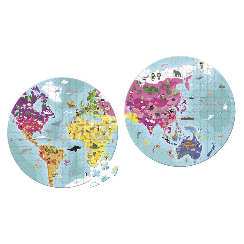 Quebra-Cabeca---Mapa-Mundi-Dupla-Face---208-Pecas---Maped-1